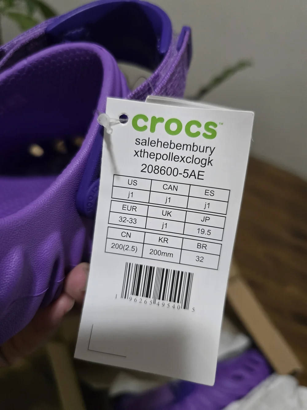 Crocs Kids' Foam Clog - Purple